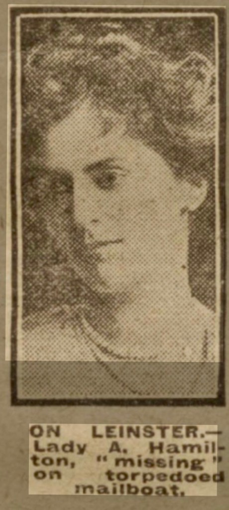 Lady Phyllis Hamilton and the RMS Leinster